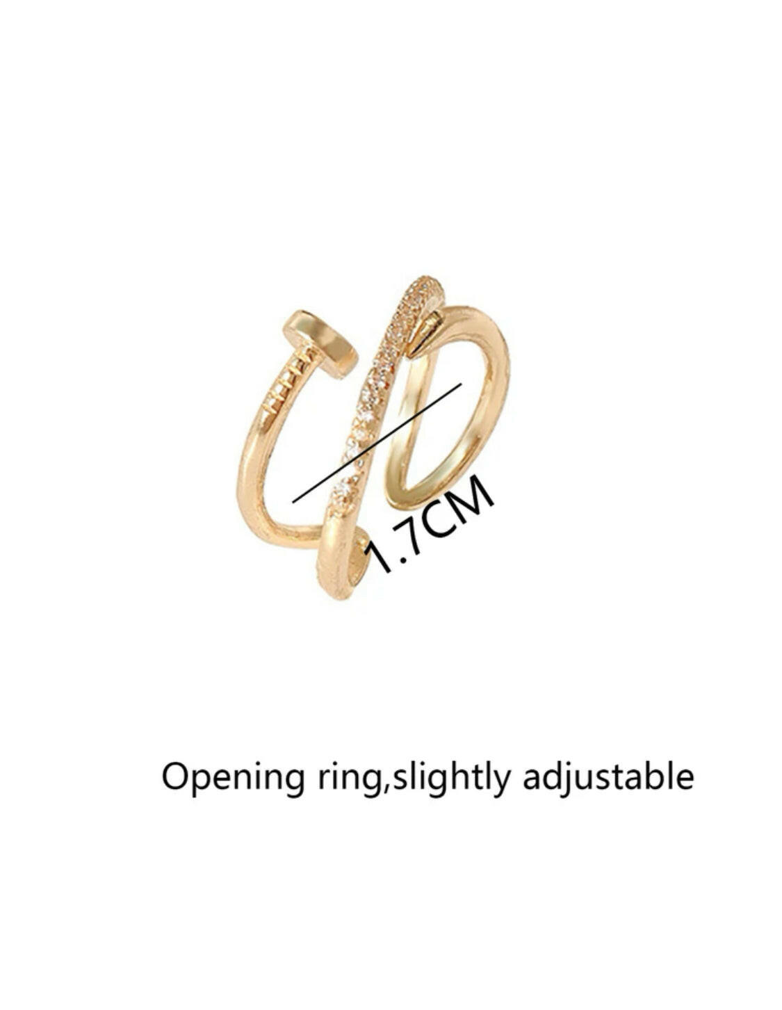 This modern minimalist design ring features micro-inlaid cubic zirconia stones, adding a sophisticated sparkle to any outfit. It's stylish yet subtle look, perfect for any occasion.