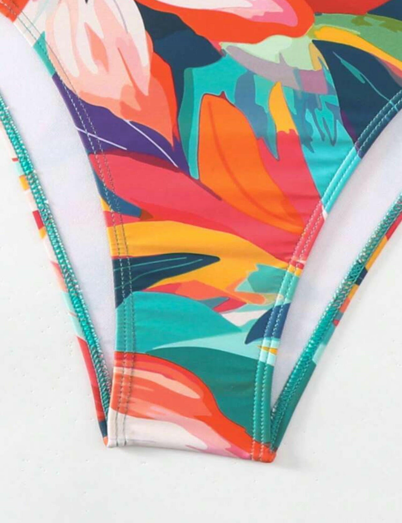 One-Piece Swimsuit With Floral Print Carnival