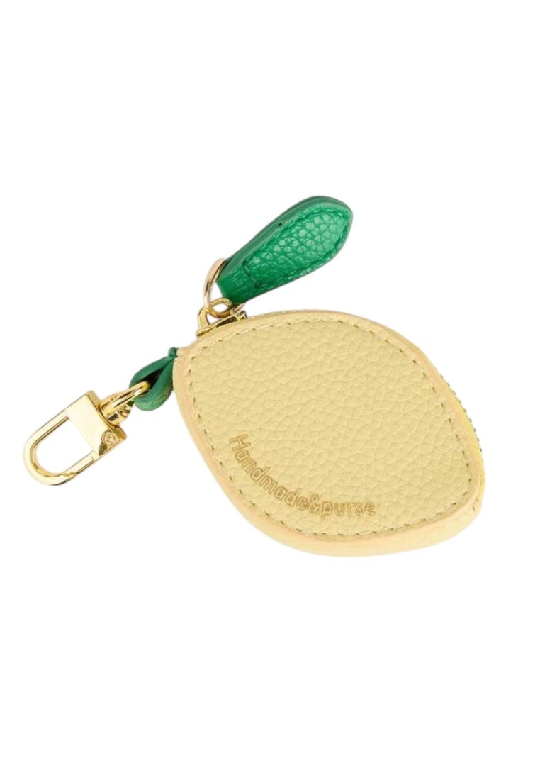 Yellow Lemon Fruit Charm Coin Purse