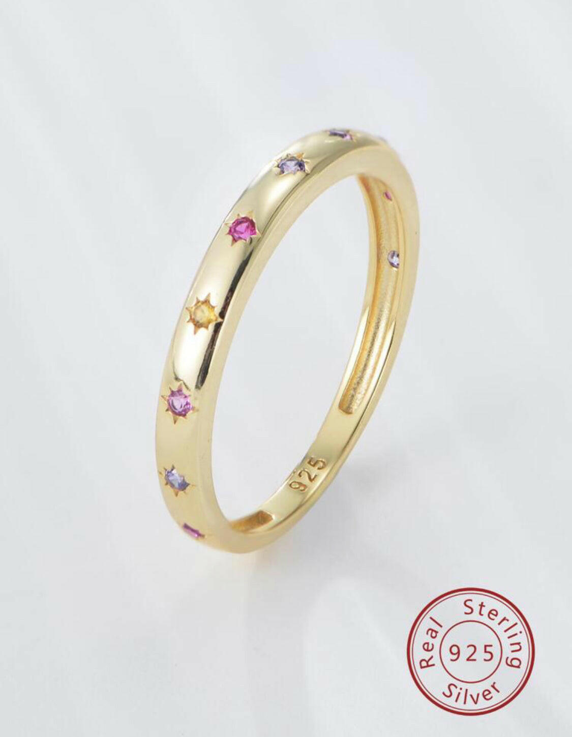 This exquisitely crafted Cubic Zirconia Decor Sterling Silver Ring is a timeless classic. The carefully selected sterling silver is set with beautiful cubic zirconia stones for a unique, sophisticated look. Wear this ring as a statement piece or a subtle everyday accessory.