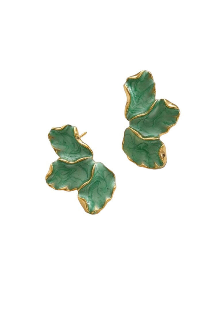 Tree Leaf Shaped Stud Earrings