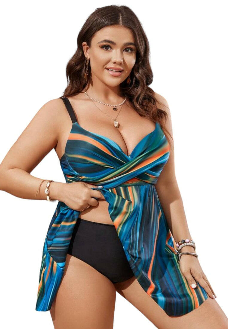 Plus Size Tie Dye  Swimwear