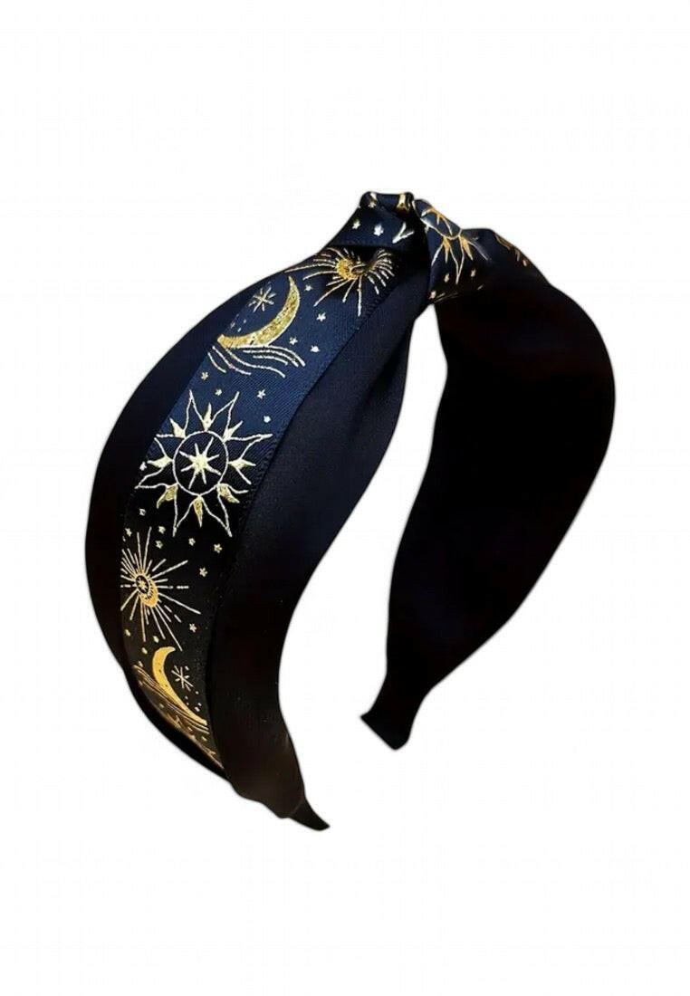 Elegant Star Moon Decorative Wide Brimmed Headband
