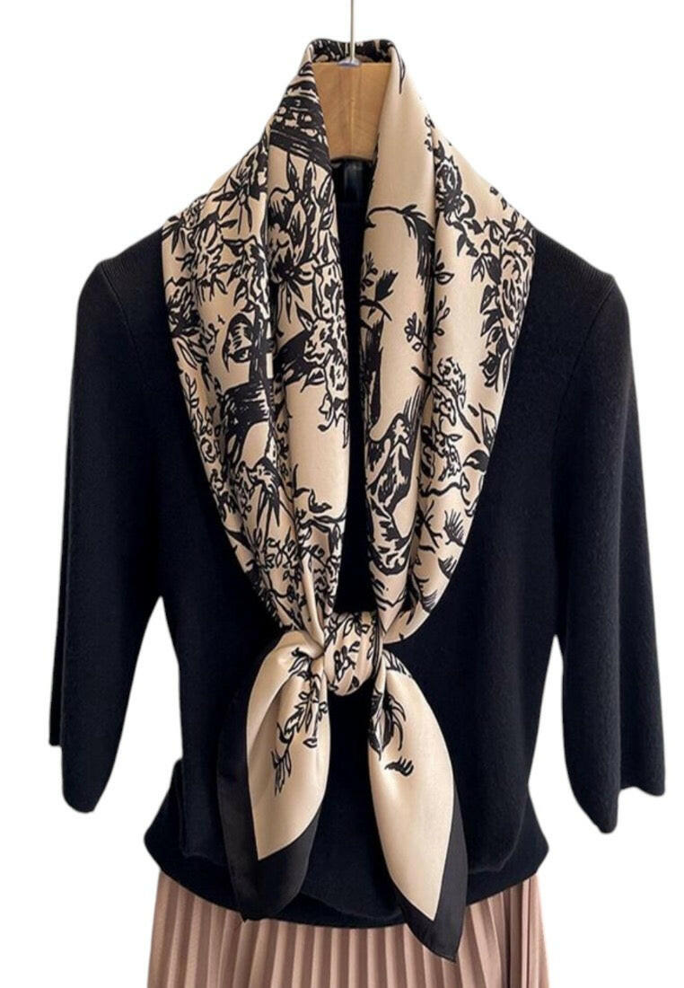 Floral Print Bandana Scarf