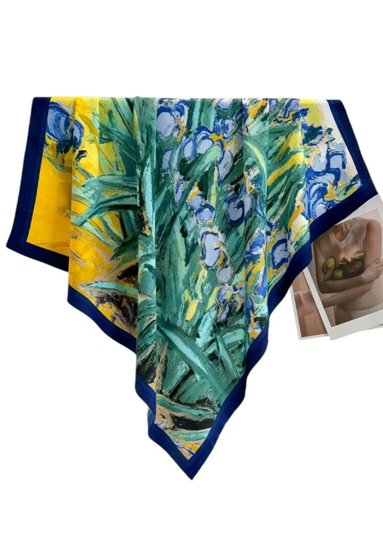 Floral Pattern Bandana Scarf