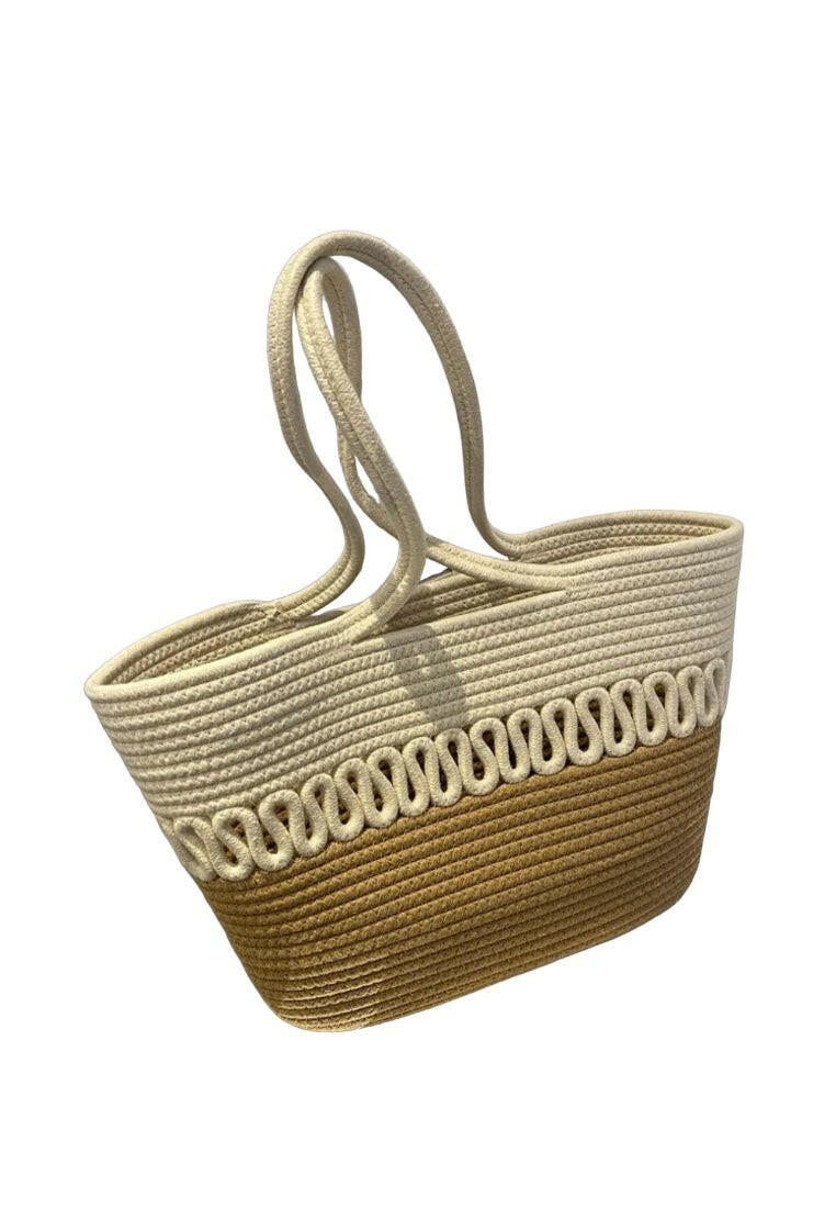 Large Capacity Straw Bag Double Handle