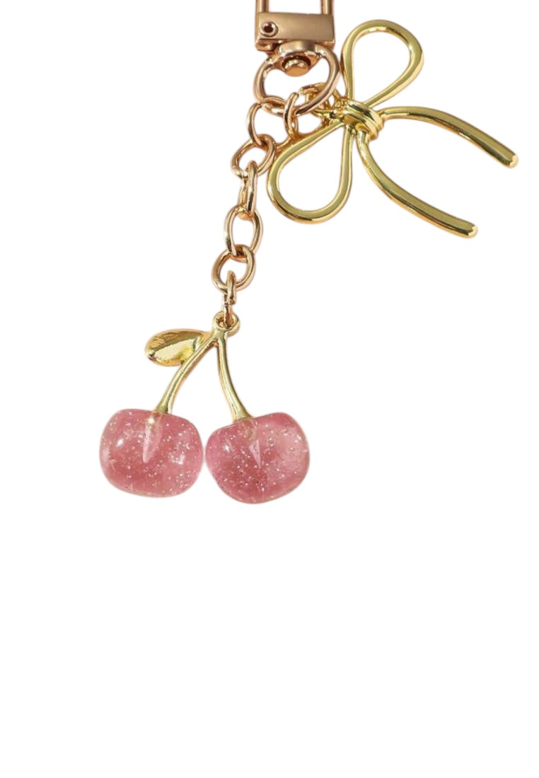 Pink Cherry Blossom Bowknot Keychain
