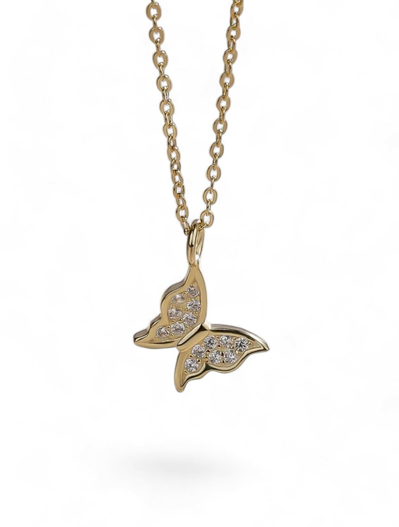 925 Sterling Silver Butterfly Necklace