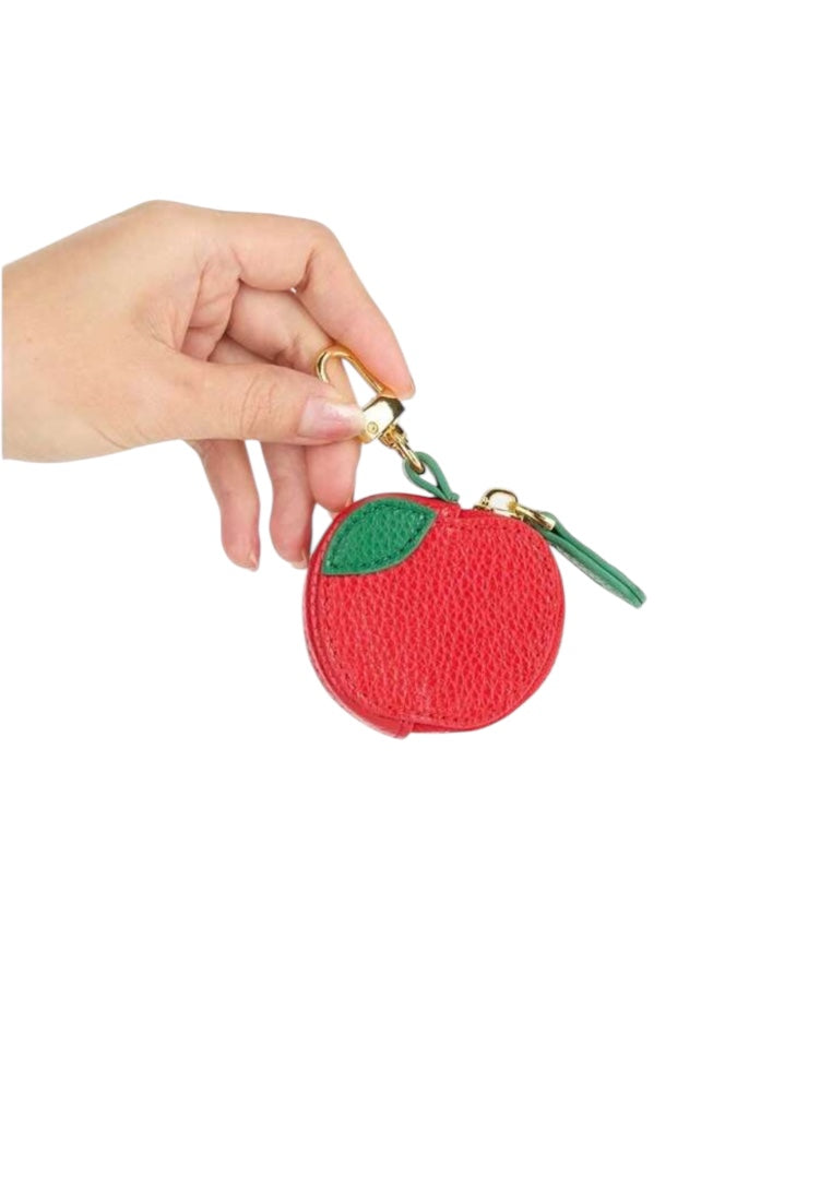 Apple Shape Fruit Charm Coin Purse Keychain