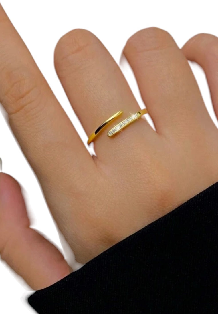 S925 Sterling Silver Minimalist Adjustable Ring