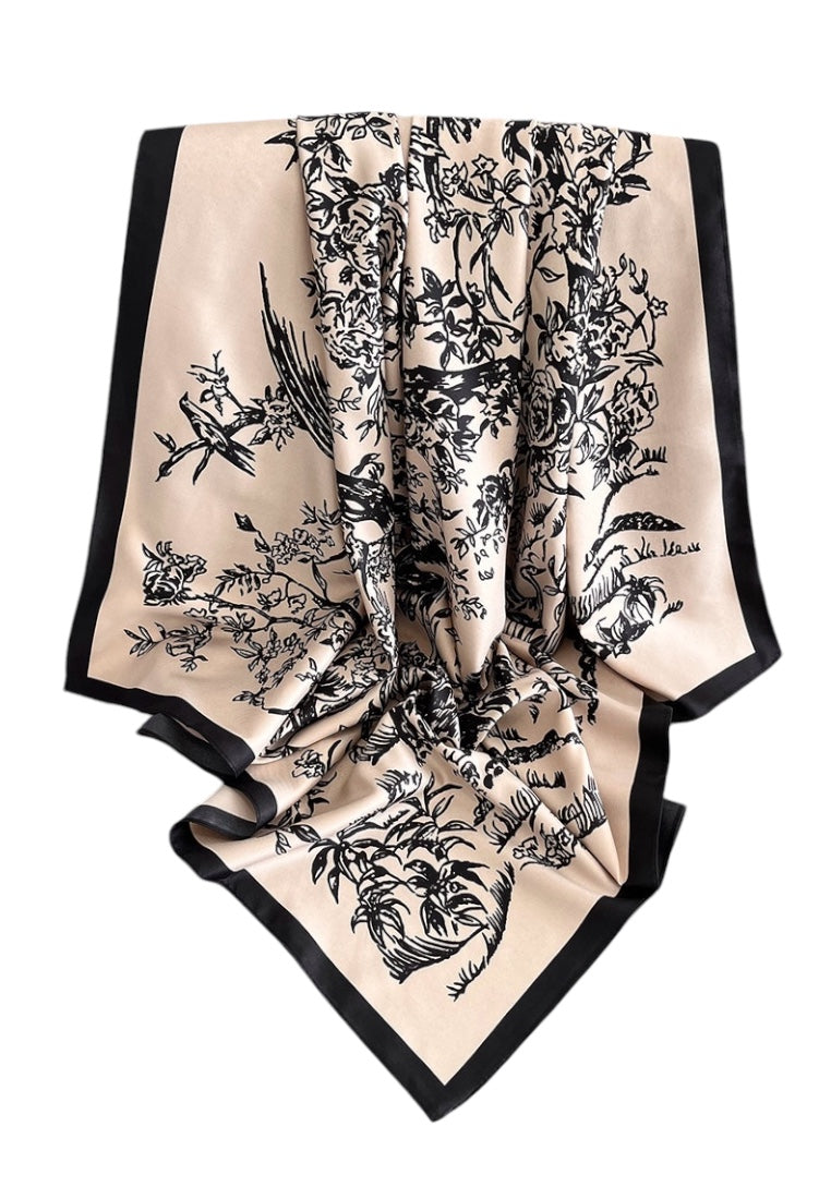 Floral Print Bandana Scarf