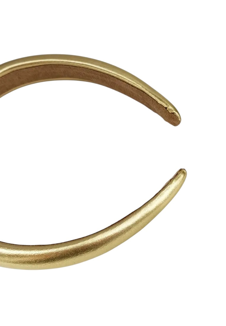 Gold Vintage Minimalist Solid Color Fabric Headband