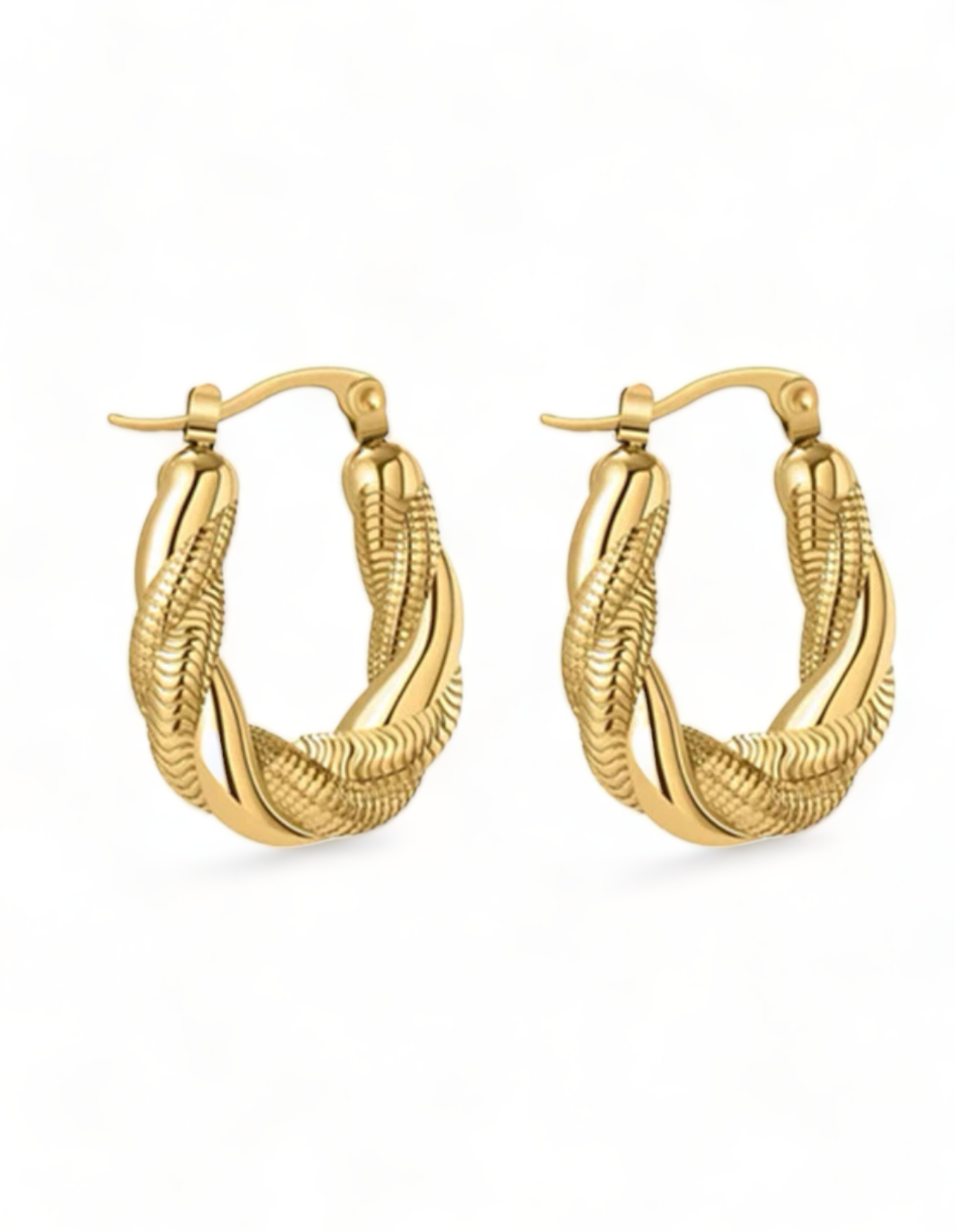 Luxurious Twisted Pattern Titanium Steel Earrings