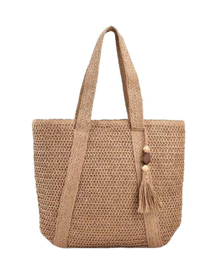 Tassel Decor Straw Bag