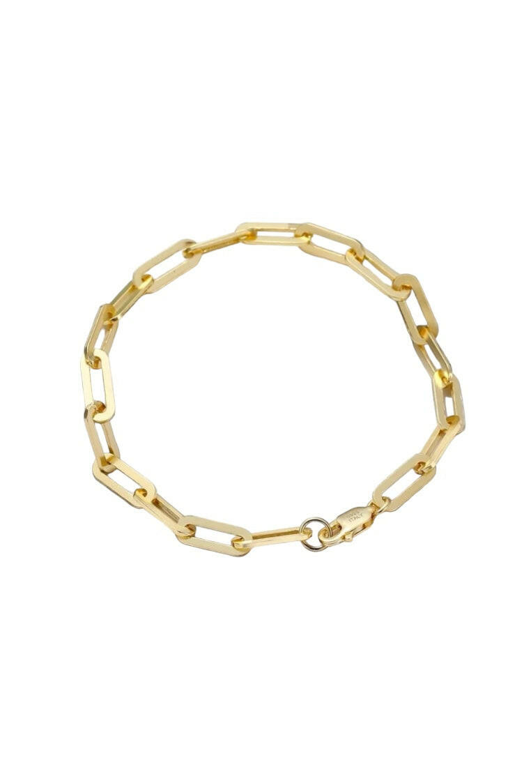 925 Sterling Silver Paperclip Chain Bracelet