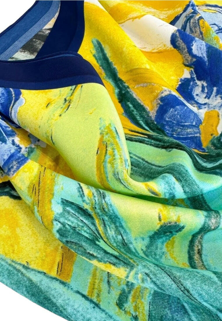 Floral Pattern Bandana Scarf