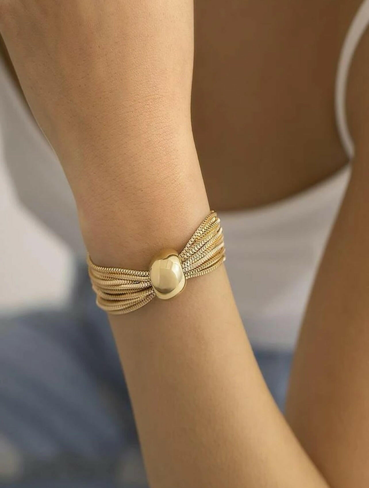 Enhance your style with our Bead Decor Bracelet. Featuring intricate bead detailing, this bracelet adds the perfect touch of elegance to any outfit. Crafted with quality materials, it is both durable and fashionable for everyday wear. Elevate your look and make a statement with our Bead Decor Bracelet.