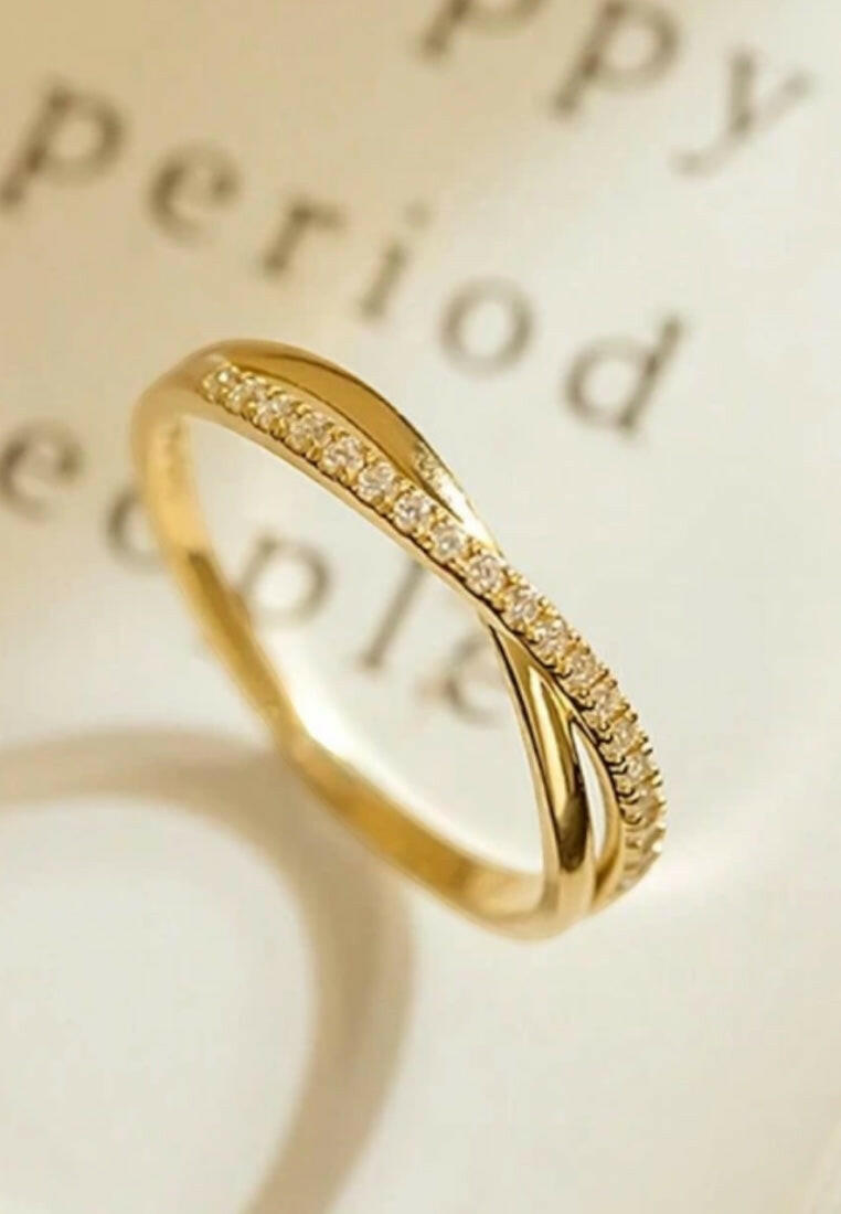 925 Sterling Silver Geometric Cross Design Ring