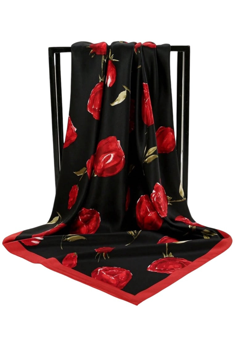 Rose Printed Headscarf Bandana