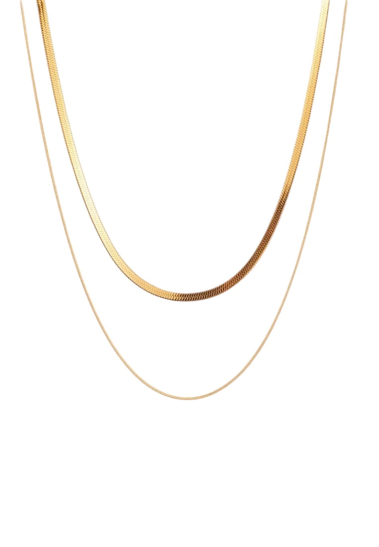 S925 Sterling Silver Double Layer Snake Bone Chain