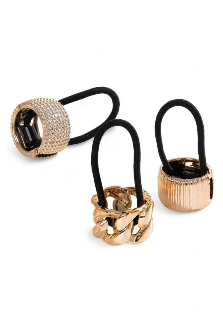 3pcs Rhinestone Decor Hair Tie