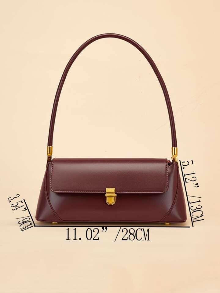 Rusty Rose Chic Flap Baguette Bag