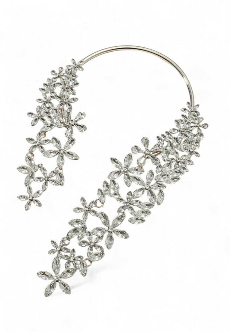 Silver Cubic Zirconia Inlaid Necklace