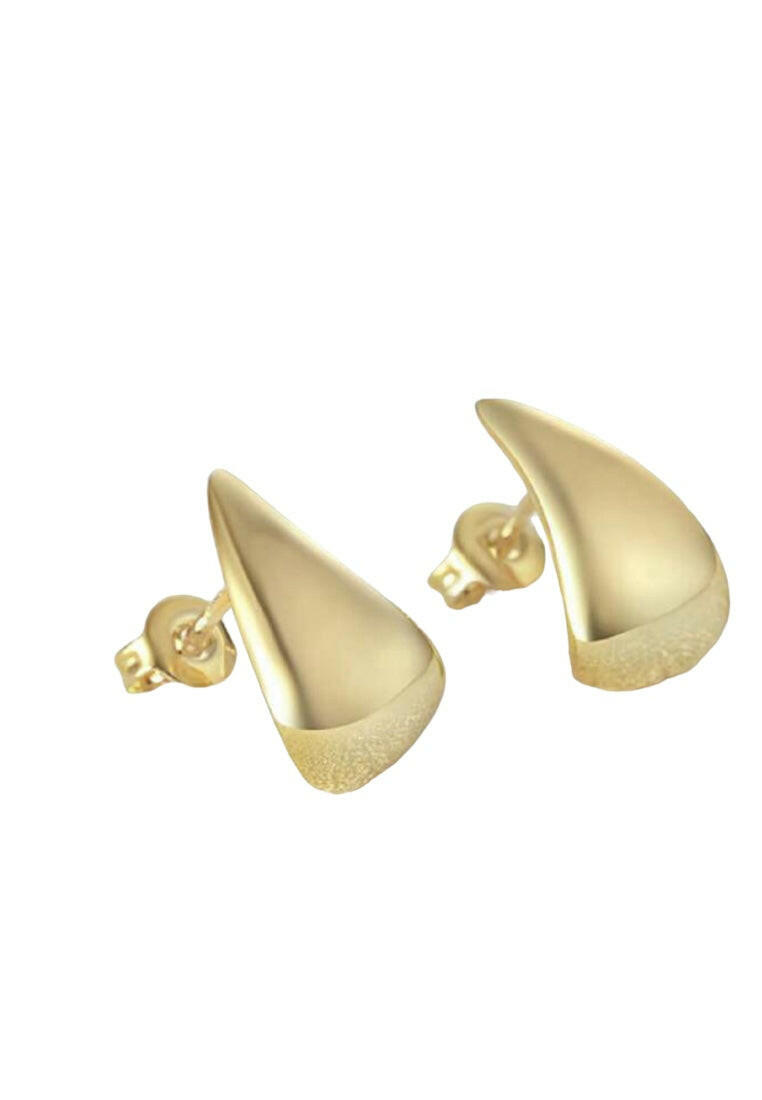 925 Sterling Silver Chunky Waterdrop Hoop Earrings