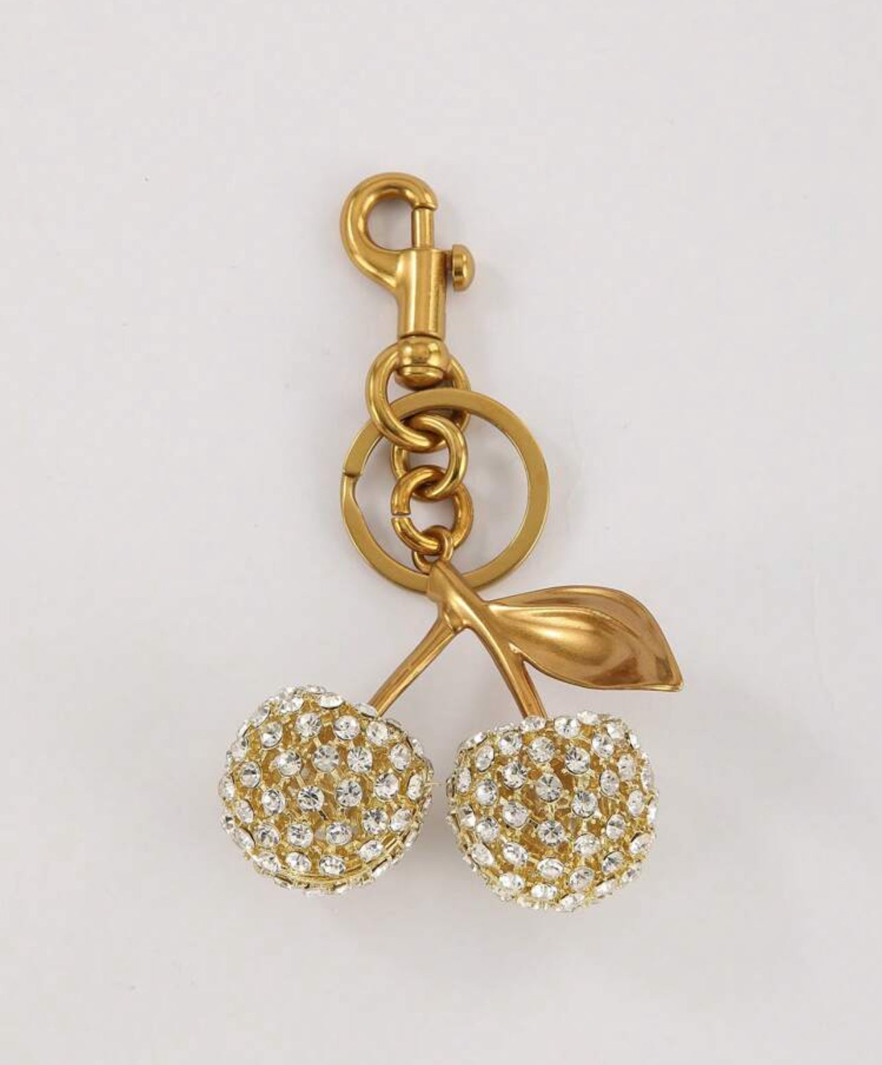 Sparkling Cherry Shape Keychain