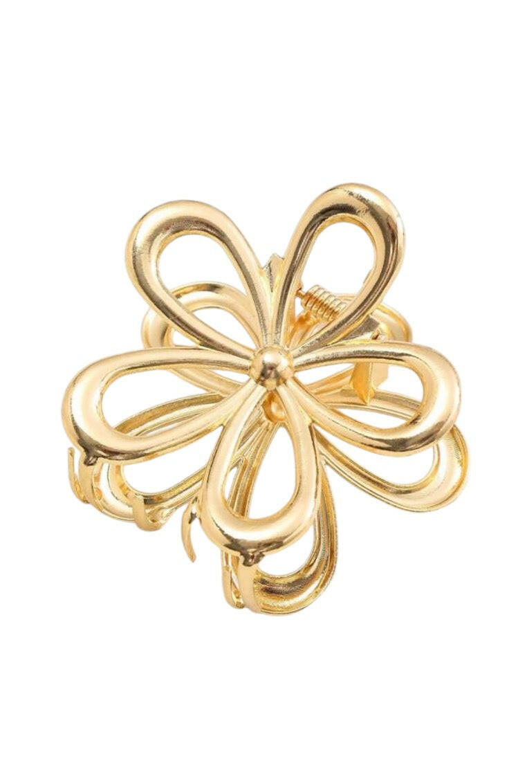 Flower Design Metal Hair Claw