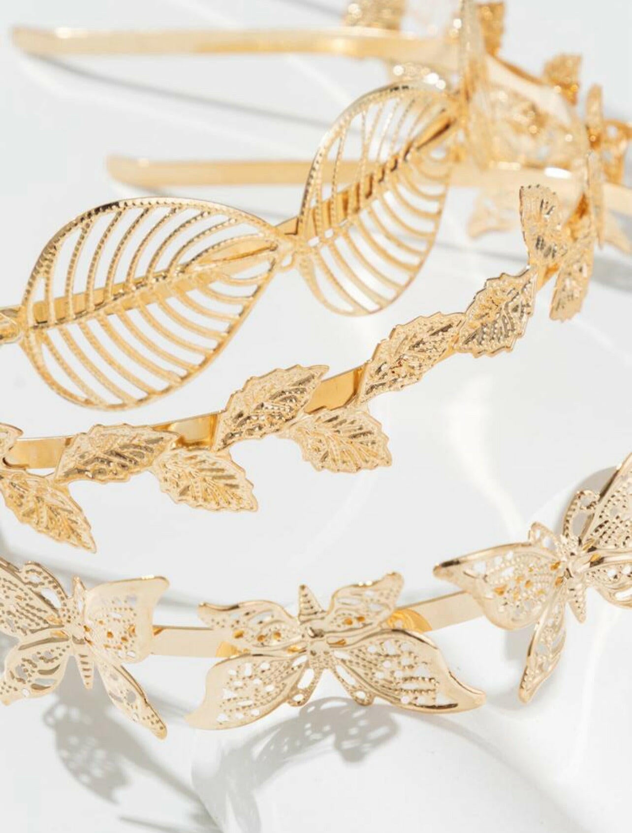 3pcs/set Fashionable Maple Leaf Butterfly Shaped Hair Clips