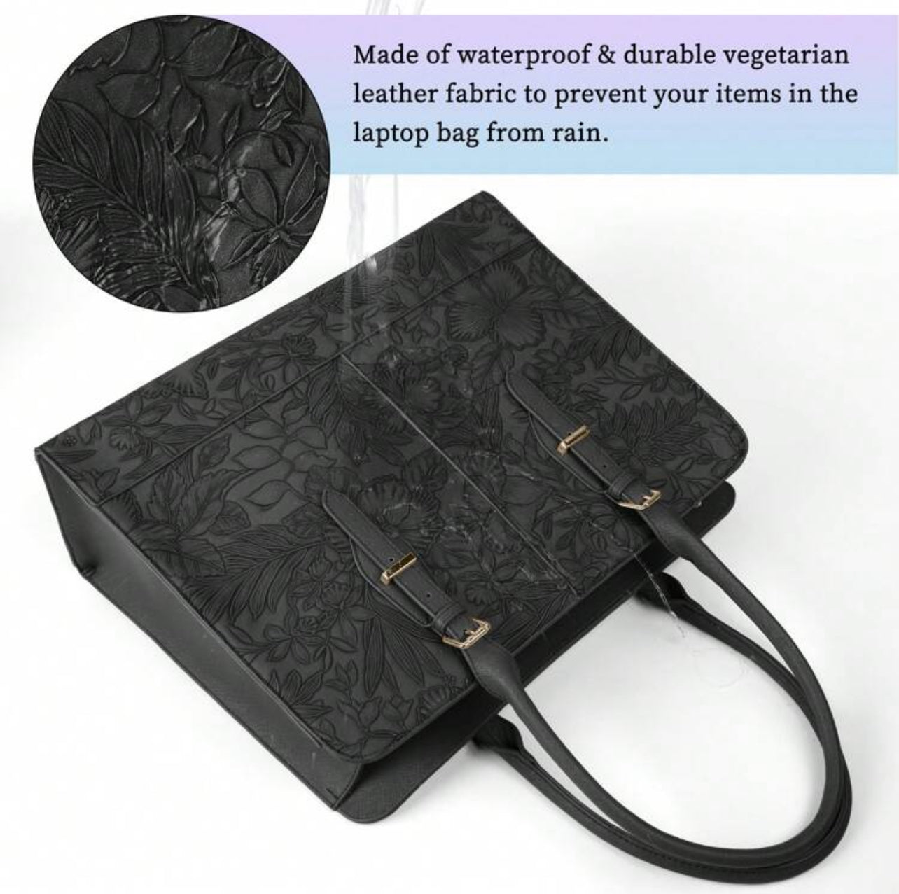 Black 15.6 Inch Laptop Tote Bag