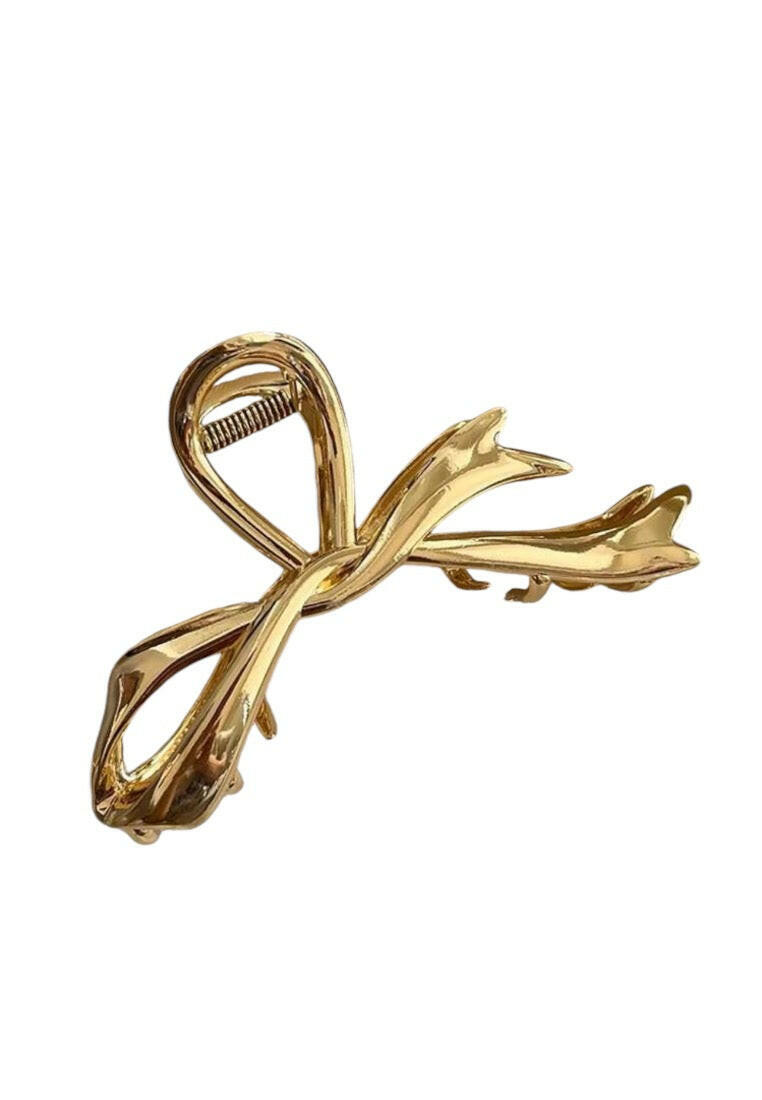 Metal Hair Claw With Bowknot Design