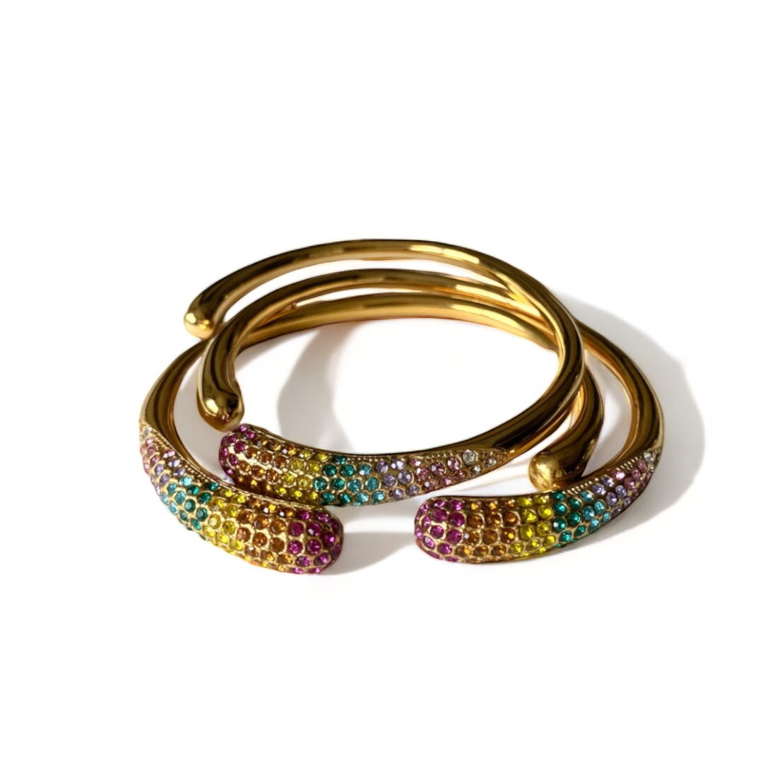 Stainless Steel Plaid Bangle