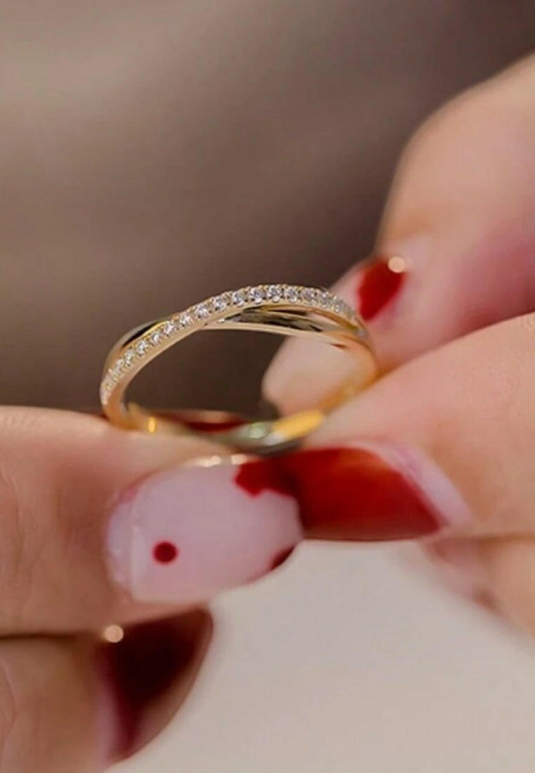 925 Sterling Silver Geometric Cross Design Ring