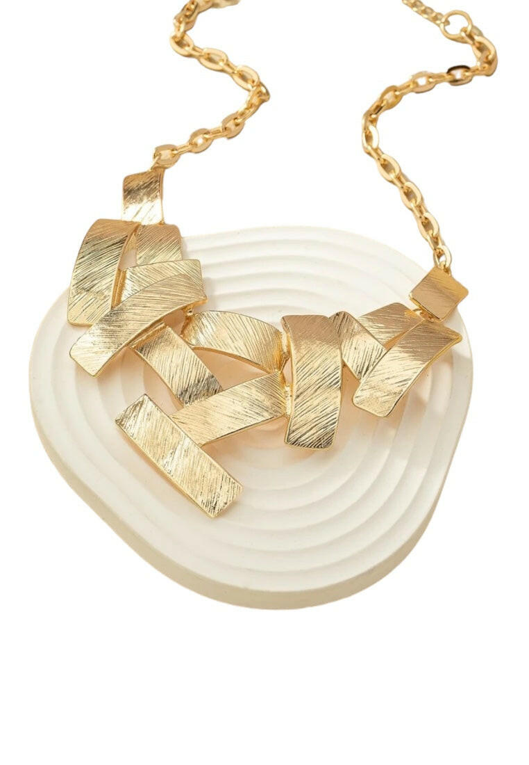 Geometric Charm Bib Necklace