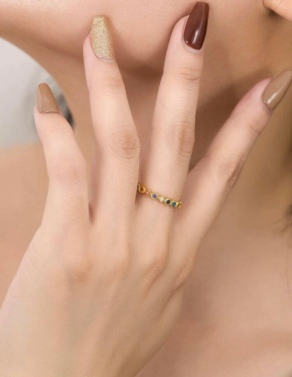 This stylish multicolor Cubic Zirconia Luxury Ring features dazzling color and impeccable craftsmanship. The luxurious design is sure to turn heads, and the durable cubic zirconia ensures this ring will last for years to come.