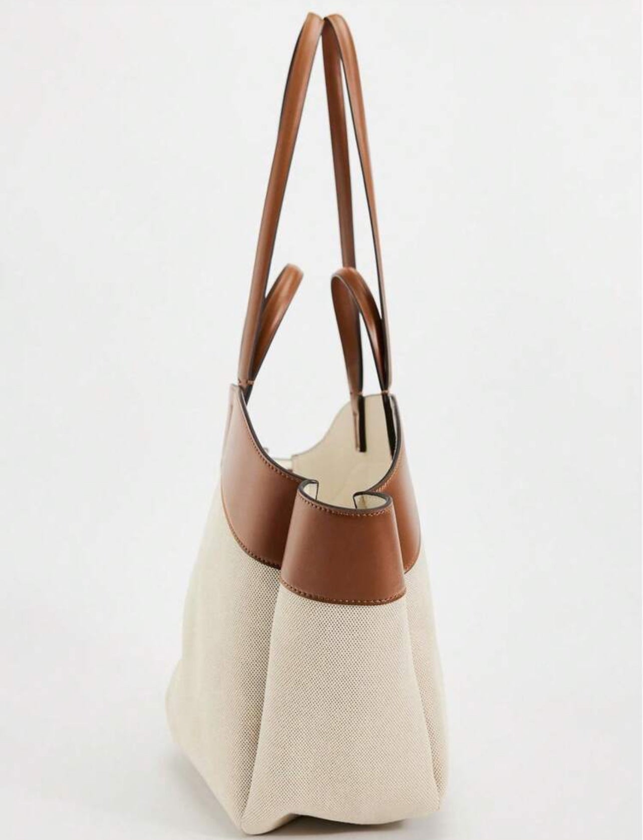Brown Large Capacity Canvas Tote Bag