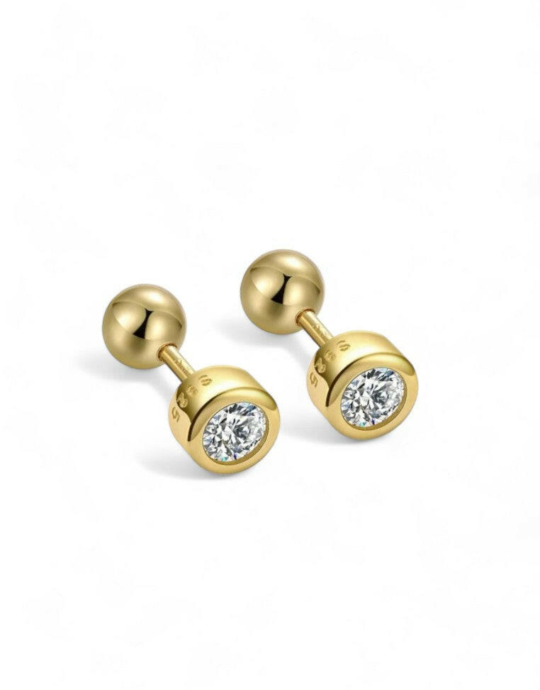 925 Silver Screw-Back Earrings