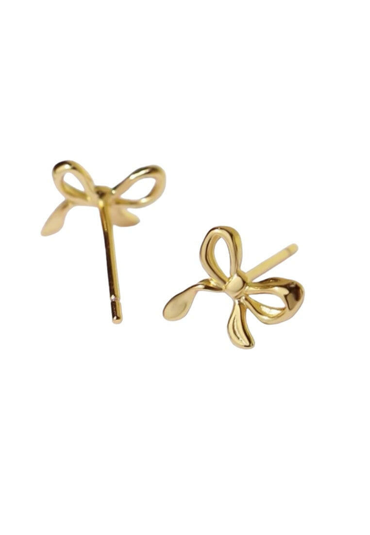 925 Sterling Silver Bow Knot Stud Earrings
