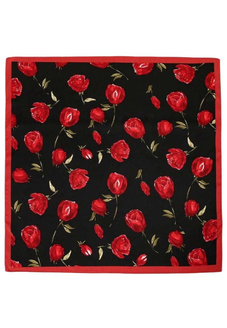 Rose Printed Headscarf Bandana