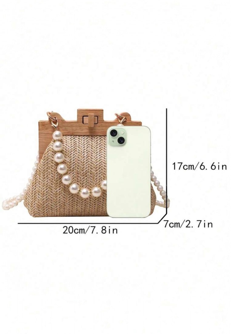 Striped Canvas Crossbody Bag