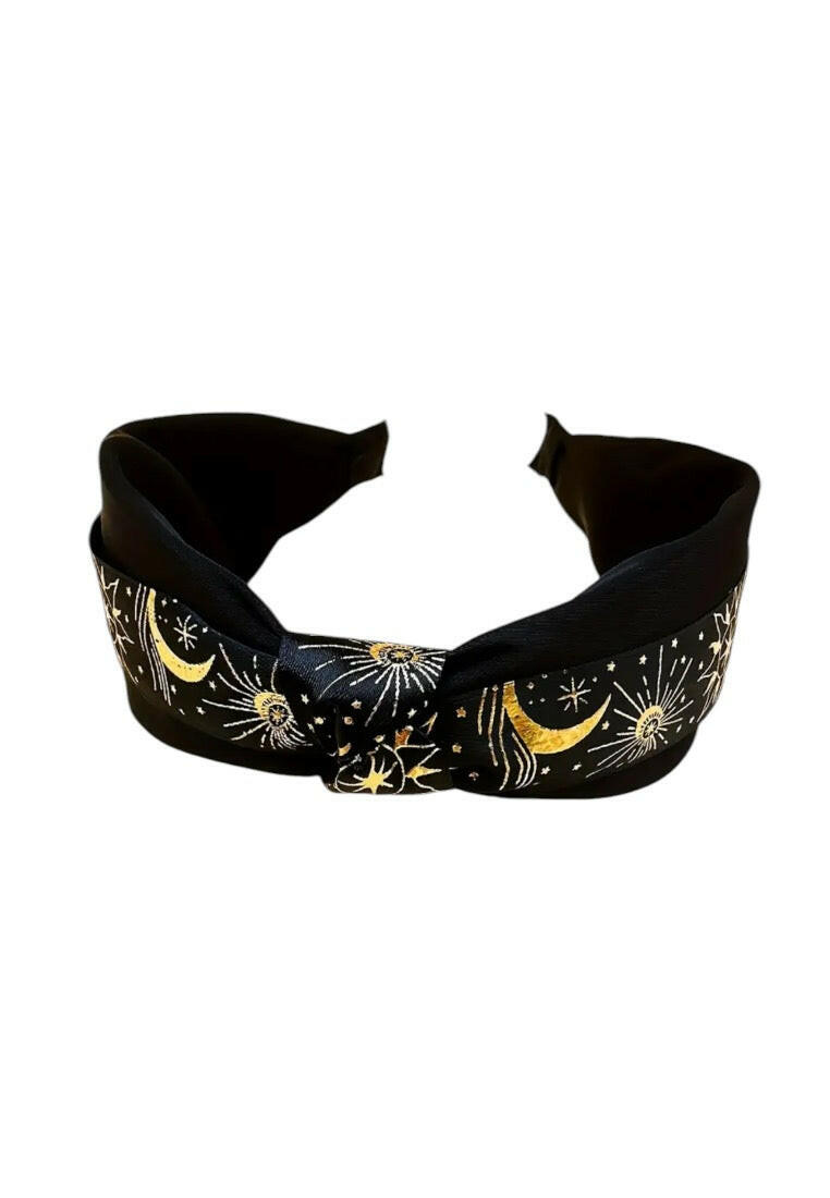 Elegant Star Moon Decorative Wide Brimmed Headband