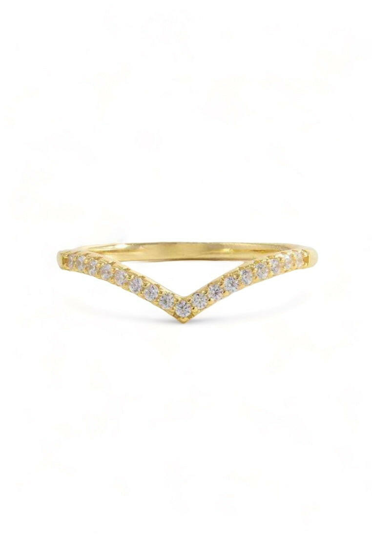 Cubic Zirconia Decor Silver Ring