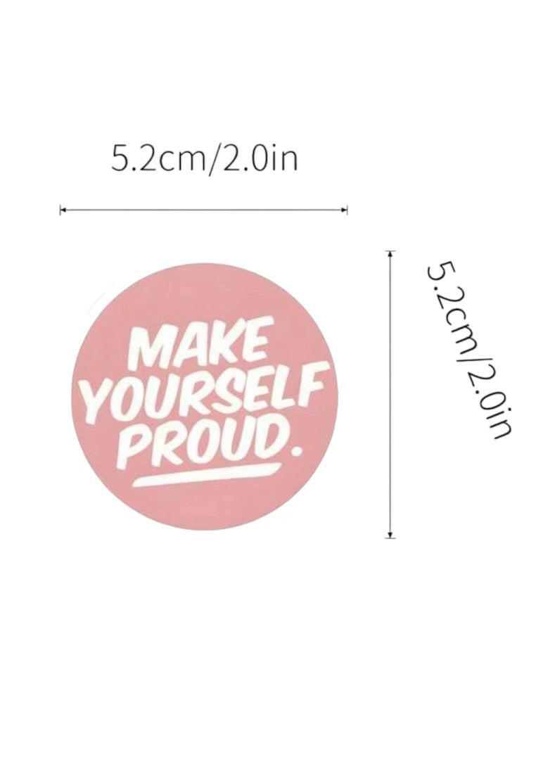 60PCS Pink Inspirational Stickers