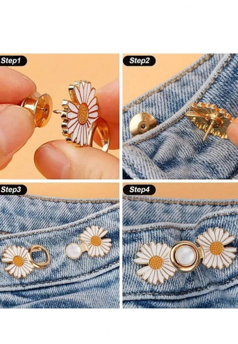 4pcs Cute Waist Buckle Pin Decorative Buttons