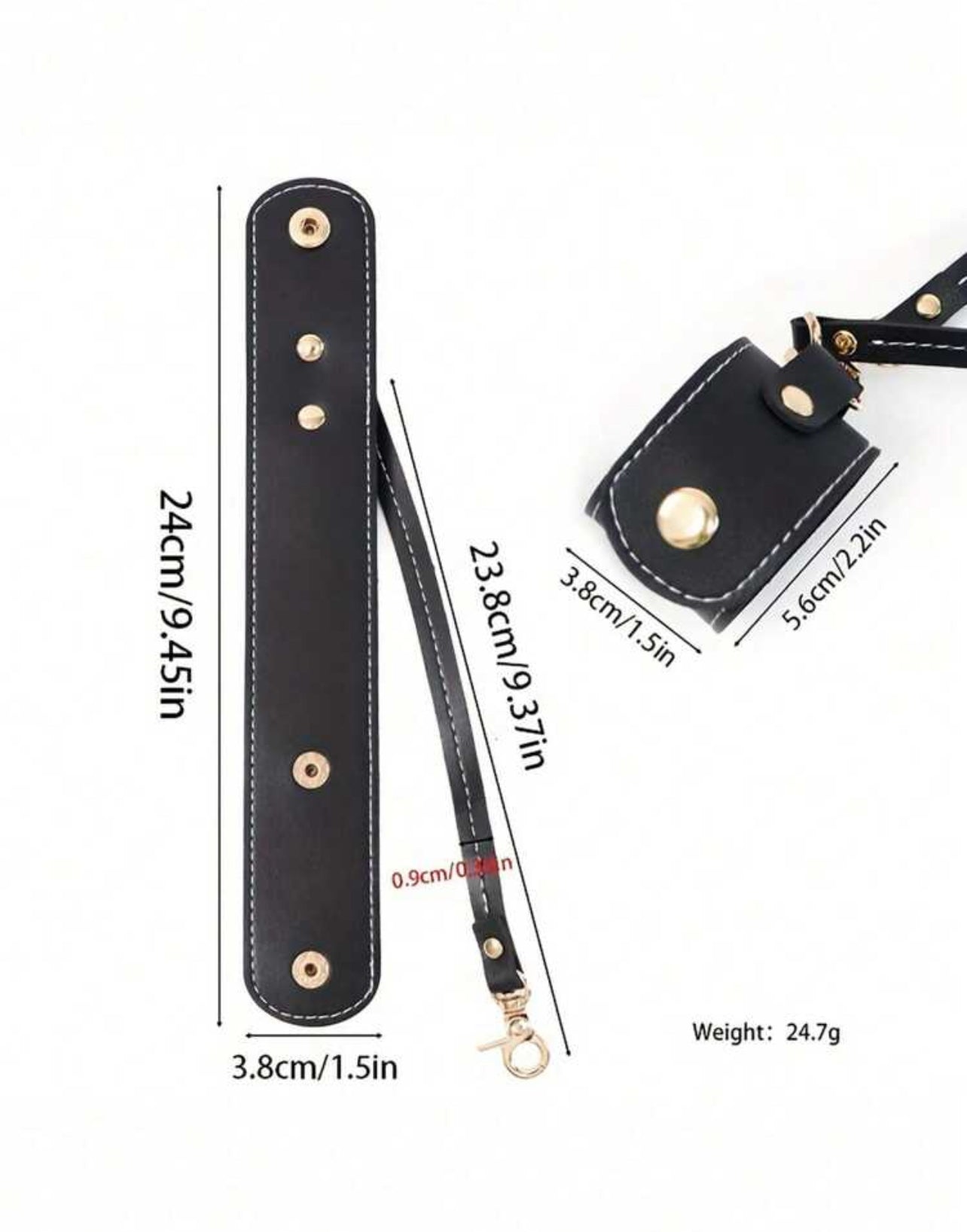 Chic Faux Pu Scarf & Glove Holder - Versatile Keychain