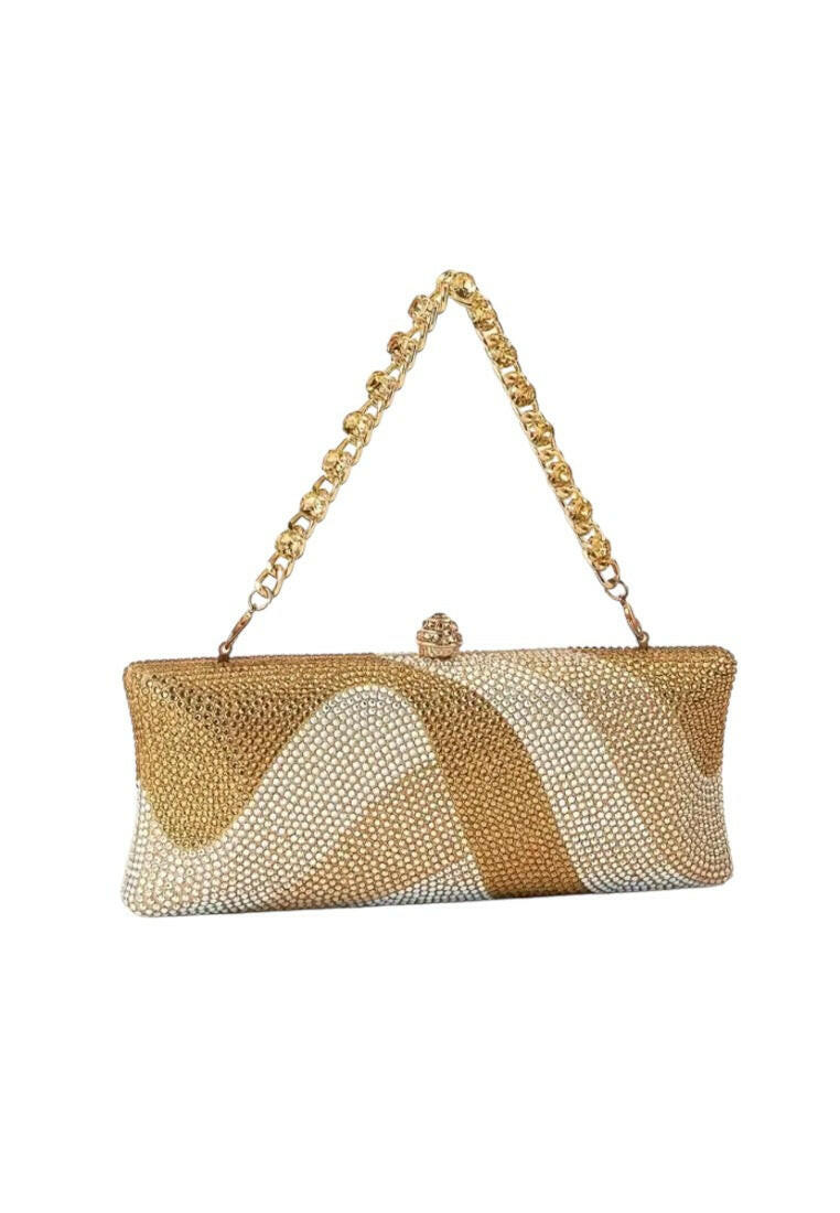 Rhinestone Embellishment Elegant Geometric Evening Clutch Bag