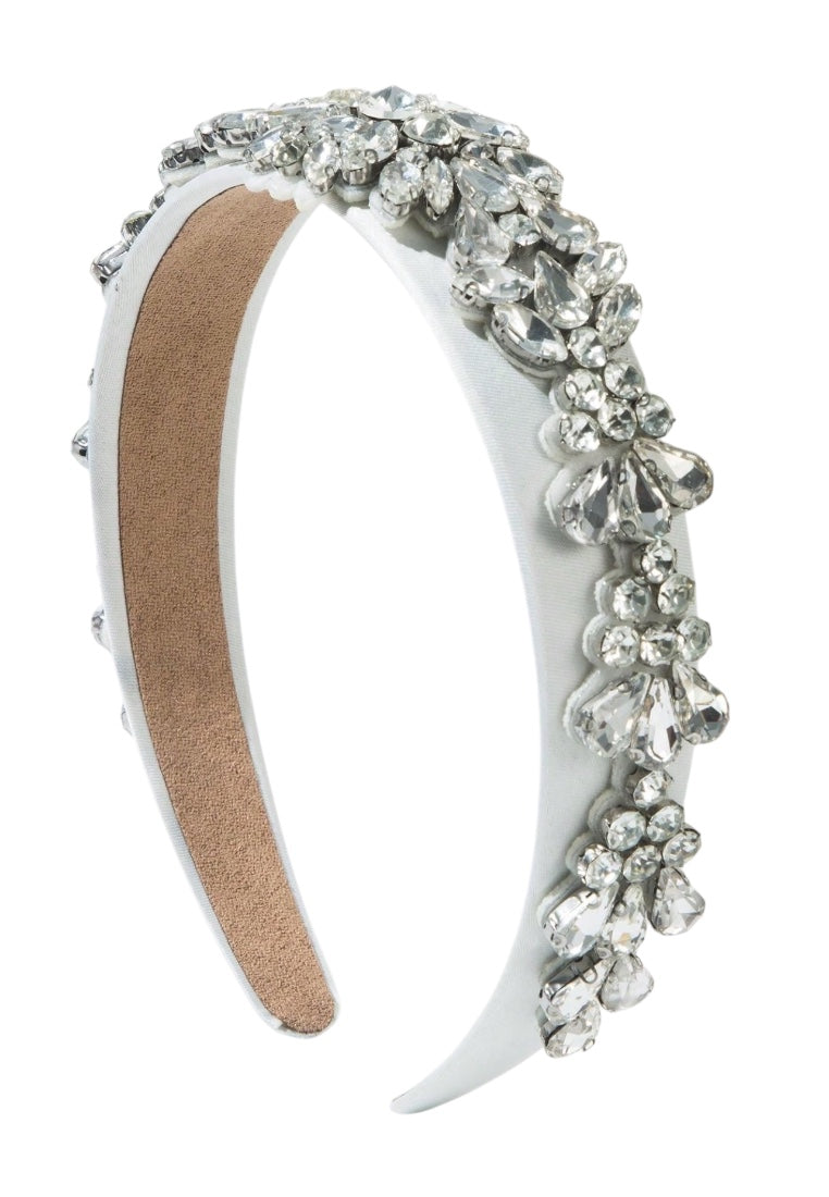 White Baroque Fully Rhinestone Headband
