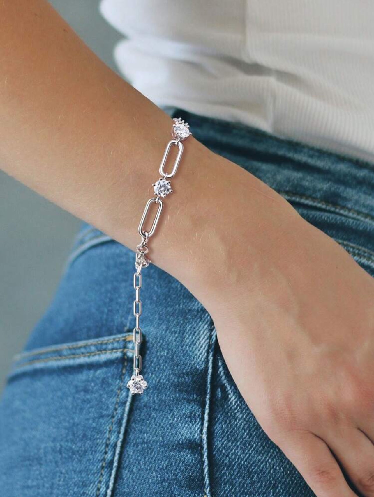 925 Sterling Silver Dainty Chain Bracelet